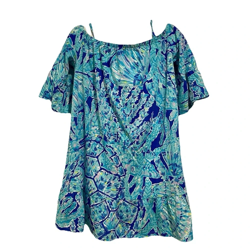 Lilly‎ Pulitzer Girls Off The Shoulder Jaci Dress Size Small S 4/5 Secret Escape